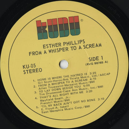 Esther Phillips – From A Whisper To A Scream (KU-05) LP 1971 US KUDU | 中古LP