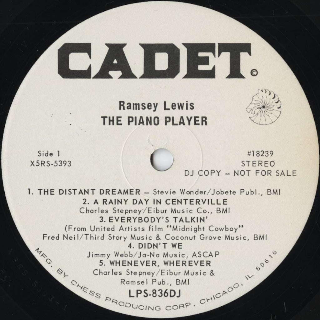 Ramsey Lewis – Ramsey Lewis, The Piano Player (LPS-836DJ) LP 1970 US Cadet | 中古LP