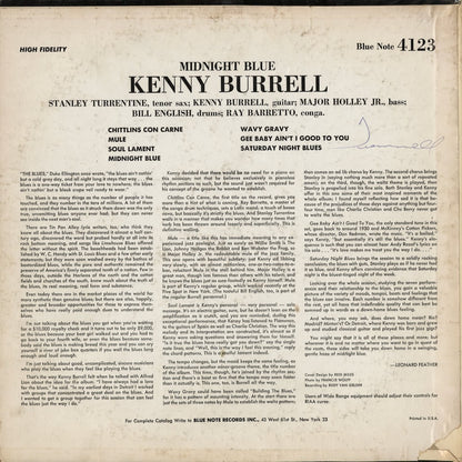Kenny Burrell - Midnight Blue (BLP 4123) 1963 US Blue Note｜中古LP