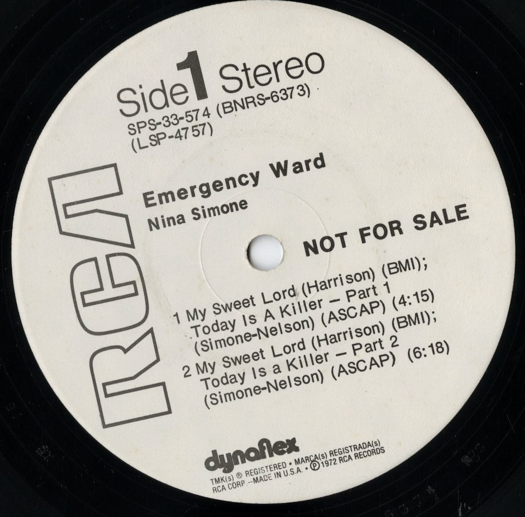 Nina Simone - Emergency Ward! (SPS-33-574) LP 1972 US RCA｜中古LP