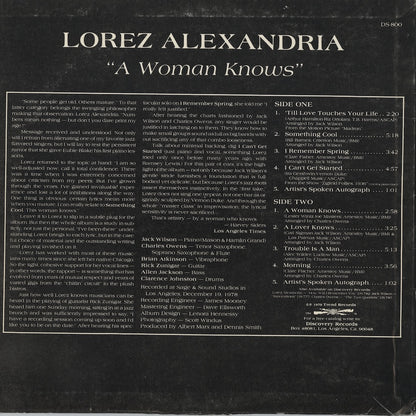 Lorez Alexandria / ロレツ・アレクサンドリア / A Woman Knows (DS-800)