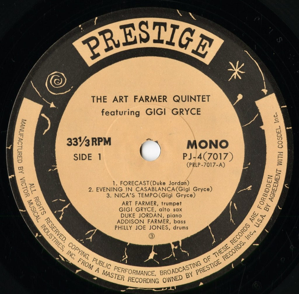 Art Farmer - Art Farmer Quintet Featuring Gigi Gryce (PJ-7017-4) LP 1972 JPN Prestige｜中古LP