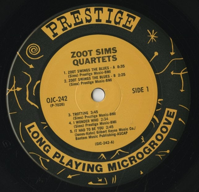 Zoot Sims / ズート・シムズ / Quartets (OJC-242)