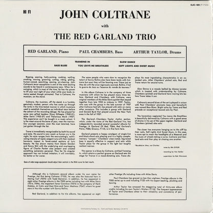 John Coltrane With The Red Garland Trio / ジョン・コルトレーン / Traneing In (OJC-189)