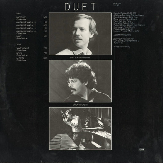 Gary Burton / Chick Corea - Duet (ECM 1140) 1979 GER ECM｜中古LP