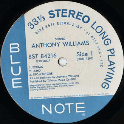 Anthony Williams / アンソニー・ウィリアムス / Spring (GXK 8007)
