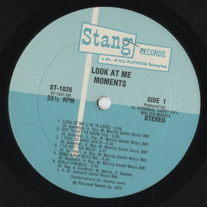 The Moments / モーメンツ / Look At Me (ST-1026)