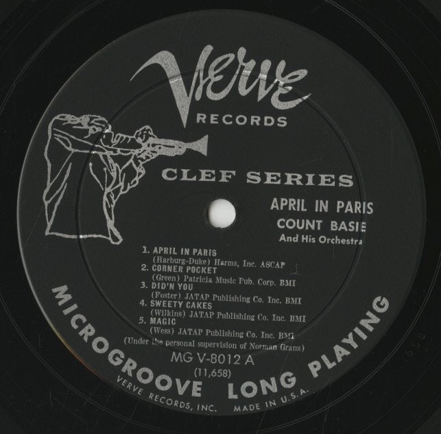 Count Basie / カウント・ベイシー / April In Paris (MG V-8012