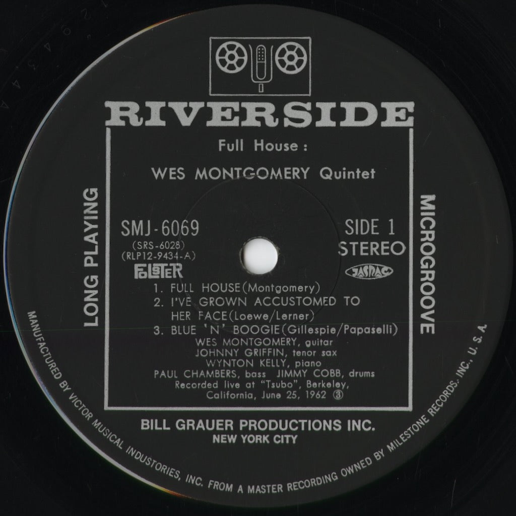 Wes Montgomery - Full House (SMJ-6069) 1974 JPN Riverside - Victor｜中古LP