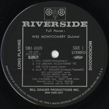 Wes Montgomery - Full House (SMJ-6069) 1974 JPN Riverside - Victor｜中古LP