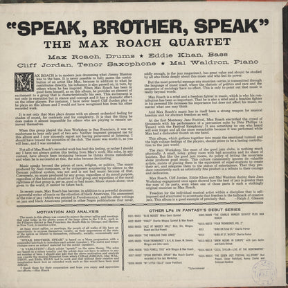 Max Roach Quartet / マックス・ローチ / Speak, Brother, Speak! (86007)