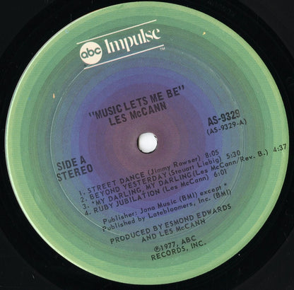 Les McCann - Music Lets Me Be (AS-9329) LP 1977 US ABC Impulse!｜中古LP