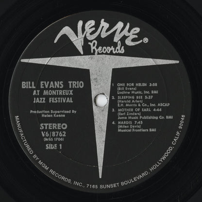 Bill Evans – At The Montreux Jazz Festival (V6/8762) LP 1968 US Verve | 中古LP