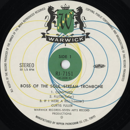 Curtis Fuller - Boss Of The Soul-Stream Trombone (RJ 7151) LP 1976 JPN Warwick｜中古LP