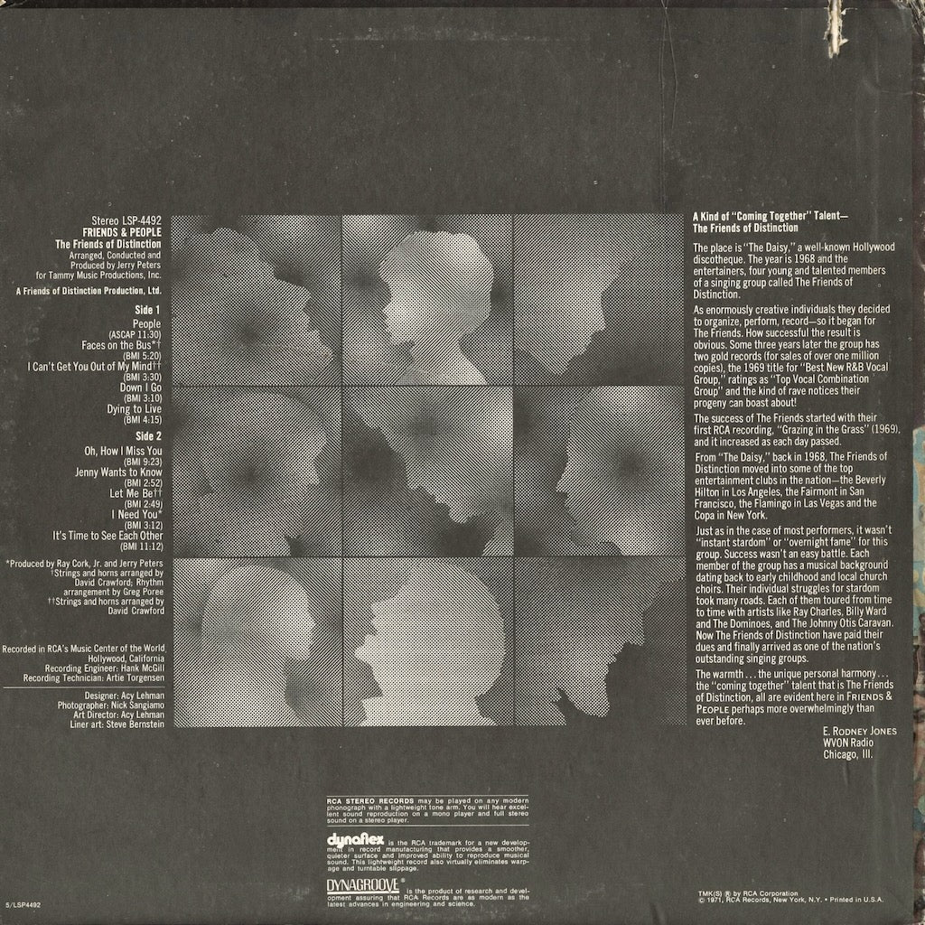 Friends Of Distinction - Friends & People (LSP-4492) LP 1971 US RCA Victor｜中古LP