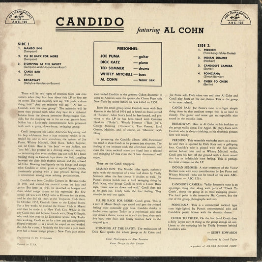 Candido - Candido (ABC-125) LP 1956 US ABC-Paramount｜中古LP