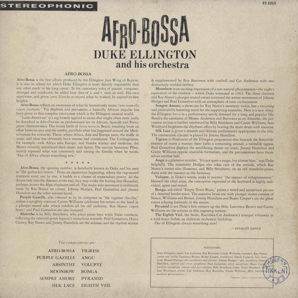 Duke Ellington / デューク・エリントン / Afro-Bossa (R9 6069)