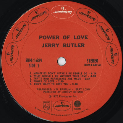 Jerry Butler - Power Of Love (SRM-1-689) LP 1973 US Mercury｜中古LP