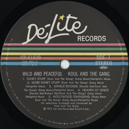 Kool & The Gang - Wild And Peaceful (ISP-81039) LP 1974 JPN De-Lite｜中古LP