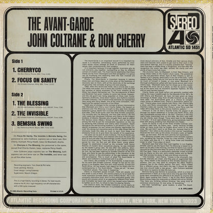John Coltrane, Don Cherry / ジョン・コルトレーン ドン・チェリー / The Avant-Garde (SD 1451) STEREO盤