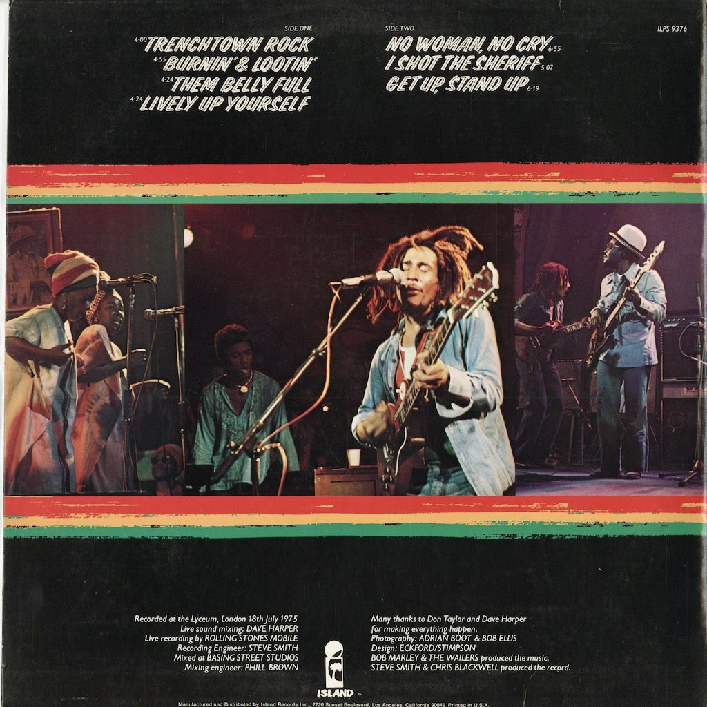 Bob Marley & The Wailers - Live! (ILPS 9376) 1975 US Island｜中古LP