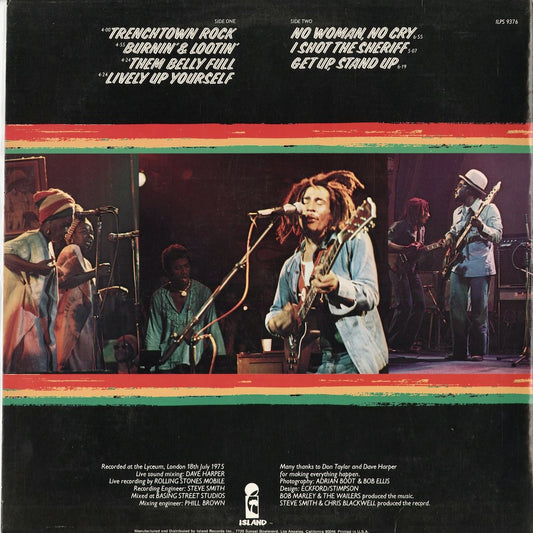 Bob Marley & The Wailers - Live! (ILPS 9376) 1975 US Island｜中古LP