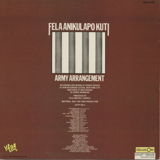 Fela Kuti / フェラ・クティ / Army Arrangement (CELL 6109)