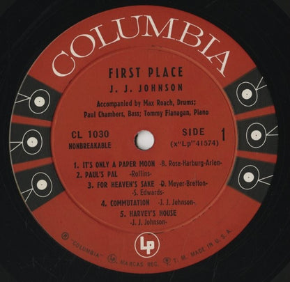 J.J. Johnson / J.J. ジョンソン / First Place (CL 1030)