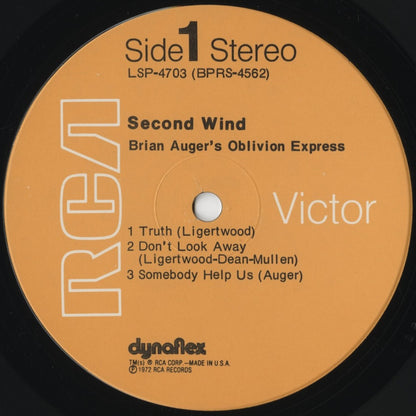 Brian Auger - Second Wind (LSP-4703) 1972 US RCA｜中古LP