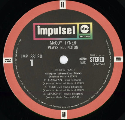 McCoy Tyner - McCoy Tyner Plays Ellington (IMP-88120) 1973 JPN Impulse｜中古LP