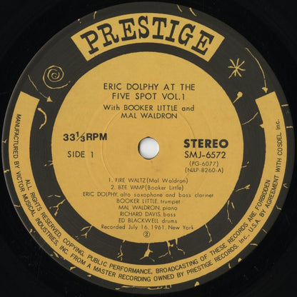 Eric Dolphy / エリック・ドルフィー / At The Five Spot Volume 1 (SMJ-6572)