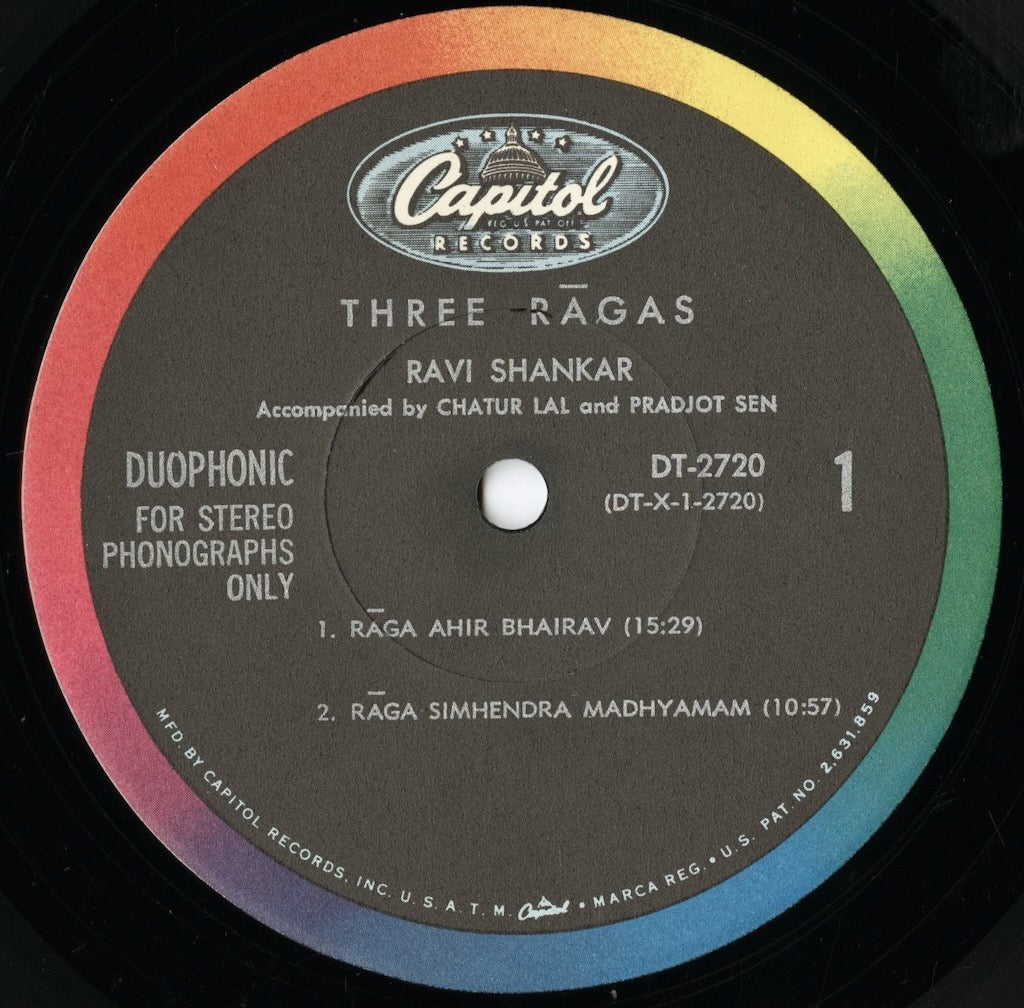 Ravi Shankar / ラヴィ・シャンカール / Three Ragas (DT-2720)