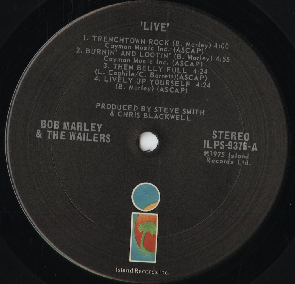 Bob Marley & The Wailers - Live! (ILPS 9376) 1975 US Island｜中古LP