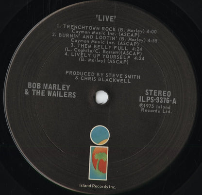 Bob Marley & The Wailers - Live! (ILPS 9376) 1975 US Island｜中古LP