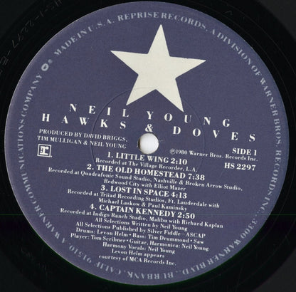Neil Young - Hawks & Doves (HS 2297) 1980 US Reprise｜中古LP