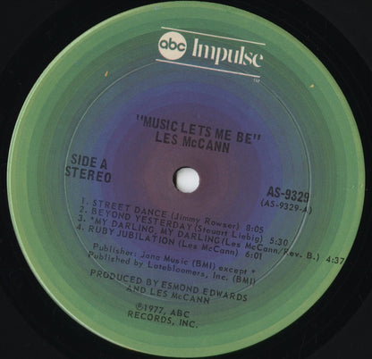 Les McCann - Music Lets Me Be (AS-9329) LP 1977 US ABC Impulse!｜中古LP