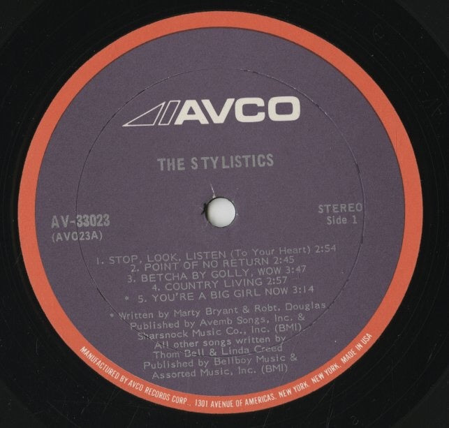 The Stylistics / スタイリスティックス / The Stylistics (AV-33023)