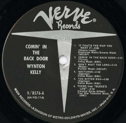 Wynton Kelly - Comin' In The Back Door (V-8576) 1963 US Verve MONO｜中古LP