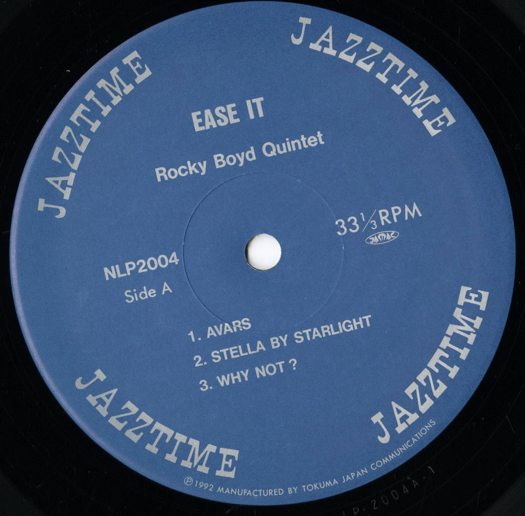 Rocky Boyd - Ease It LP 1992 JPN Jazztime ケニー・ドーハム参加
