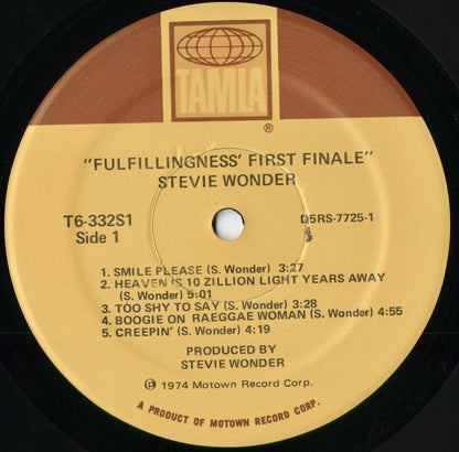 Stevie Wonder - Fulfillingness' First Finale (T6-332S1) 1974 US Tamla｜中古LP