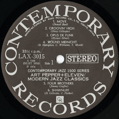 Art Pepper / アート・ペッパー / Art Pepper + Eleven (LAX-3015)