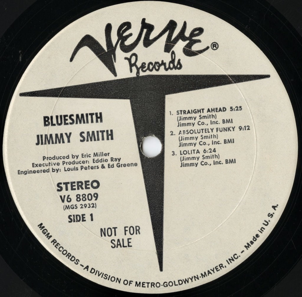 Jimmy Smith / ジミー・スミス / Bluesmith (V6 8809)
