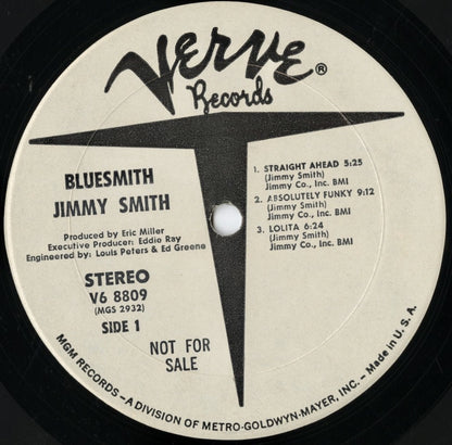 Jimmy Smith / ジミー・スミス / Bluesmith (V6 8809)