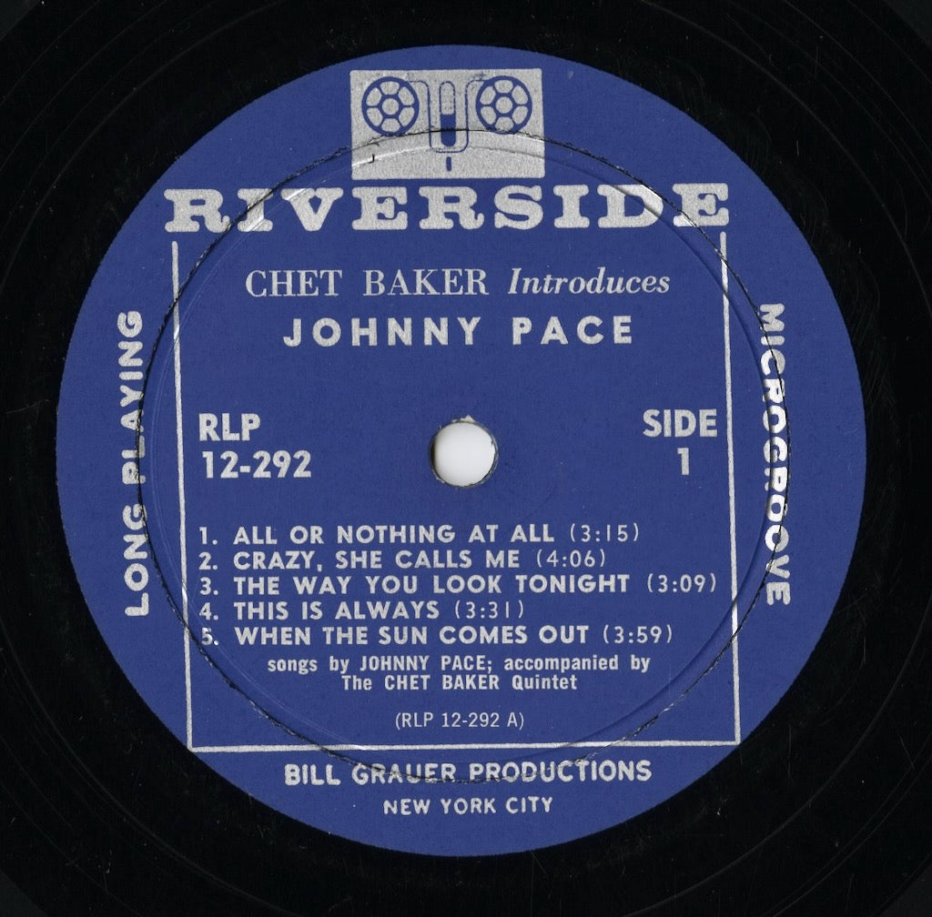 RLP 12-292 Johnny Pace / Chet Baker Introduces Johnny Pace 中古