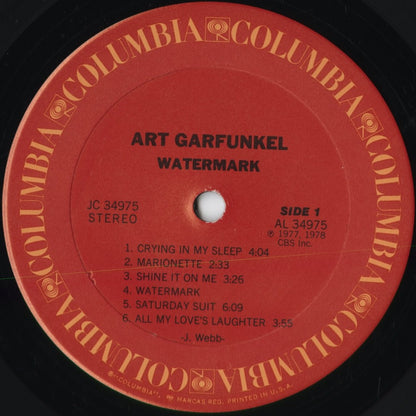 Art Garfunkel - Watermark (JC 34975) 1978 US Columbia｜中古LP