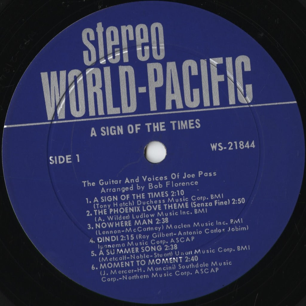 Joe Pass - A Sign Of The Times (WS-1844) 1966 US World Pacific STEREO｜中古LP
