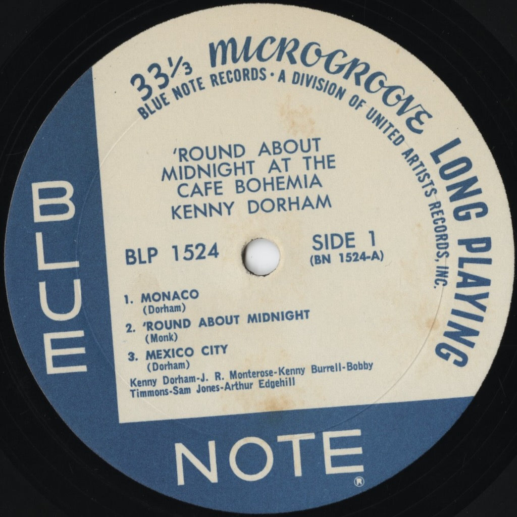 Kenny Dorham / ケニー・ドーハム / 'Round About Midnight at The Cafe Bohemia (BLP 1524) 1972 US UA MONO