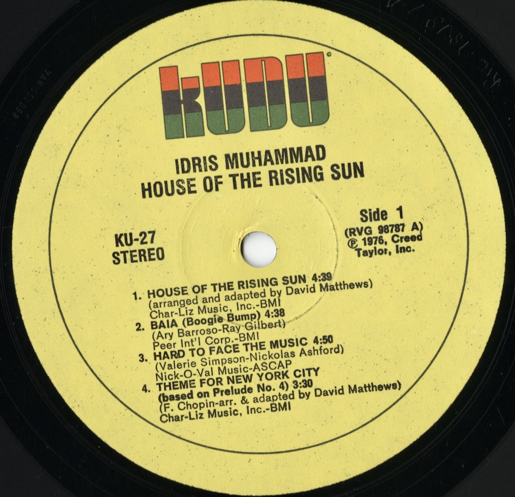Idris Muhammad - House Of The Rising Sun (KU-27) LP 1976 US Kudu｜中古LP