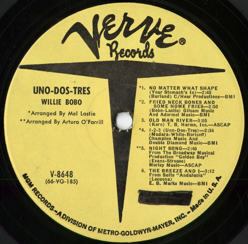 Willie Bobo - Uno Dos Tres (V-8648) 1966 US Verve｜中古LP