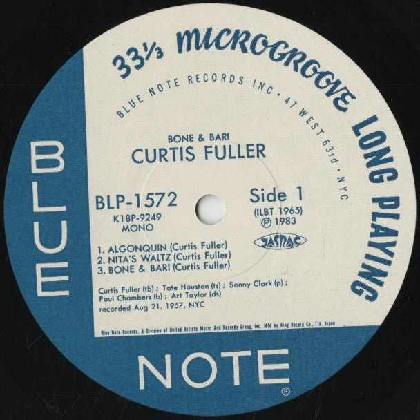 Curtis Fuller / カーティス・フラー / Bone & Bari (K18P 9249)